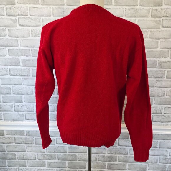 Vintage Savile Row Argyle Shetland Wool Sweater England Men Med Preppy Acadamia - Picture 4 of 8